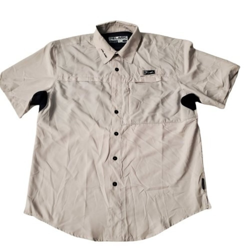 Pelagic Men's High Performance Offshore Gear Short Sleeve Eclipse Guide Shirt Sm